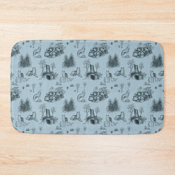 Item preview, Eurasian Wolf Toile Pattern (Blue-Grey) designed and sold by illucalliart.