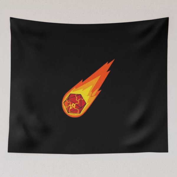 Item preview, Flaming D20! designed and sold by DoodleDashCollective.
