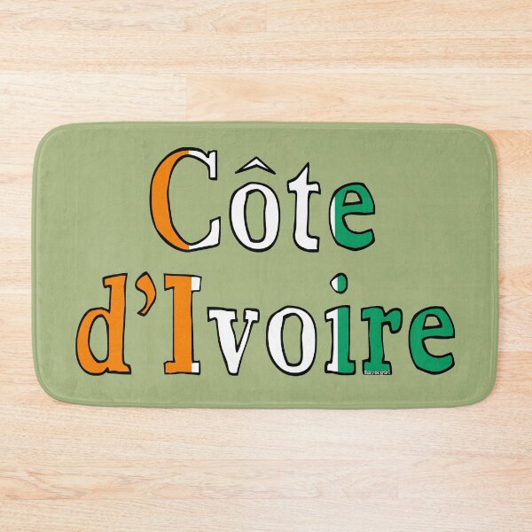 Item preview, Cote D'Ivoire Ivory Coast Font with Ivorian Flag designed and sold by Havocgirl.