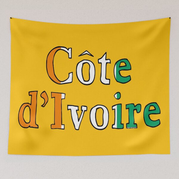 Item preview, Cote D'Ivoire Ivory Coast Font with Ivorian Flag designed and sold by Havocgirl.