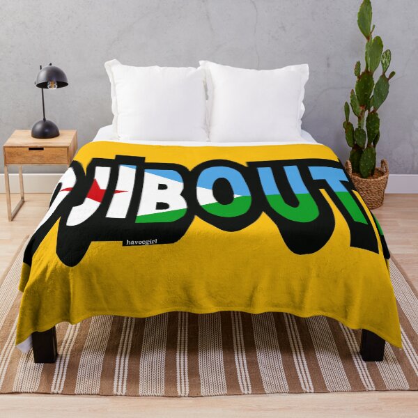 Item preview, Djibouti Font with Djiboutian Flag designed and sold by Havocgirl.