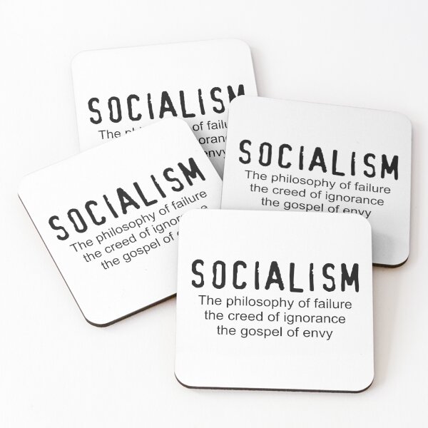 Item preview, Anti-Socialism - Winston Churchill Quote (Black) designed and sold by TheLastStand.