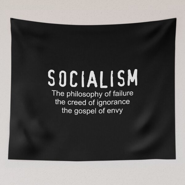 Item preview, Anti-Socialism - Winston Churchill Quote (White) designed and sold by TheLastStand.