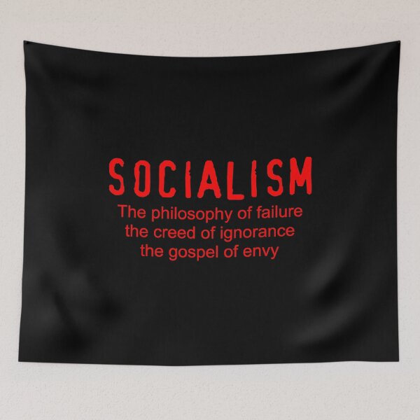 Item preview, Anti-Socialism - Winston Churchill Quote (Red) designed and sold by TheLastStand.