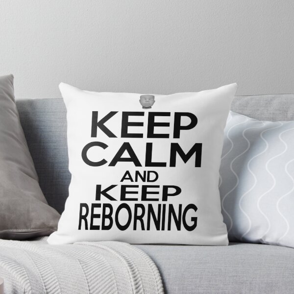 Item preview, Keep Calm and Keep Reborning - Black Writing designed and sold by SavedByTheCraft.