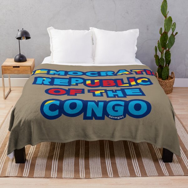 Item preview, Democratic Republic of the Congo Font with Congolese Flag designed and sold by Havocgirl.