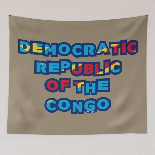 Item preview, Democratic Republic of the Congo Font with Congolese Flag designed and sold by Havocgirl.