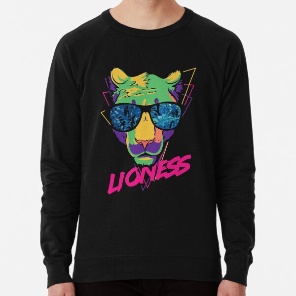 Cool Lioness Fun Party Design Cute Easy Halloween Christmas Gift Idea Lightweight Sweatshirt