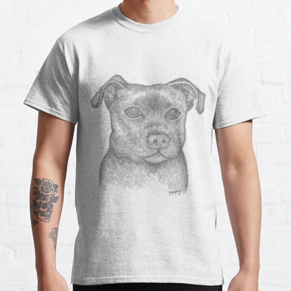 Item preview, Staffy Staffie Puppy Head Drawing designed and sold by amanda metalcat dodds.