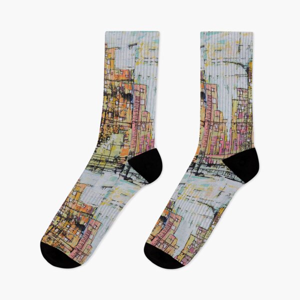 Item preview, Punk Pink Abstract Cityscape designed and sold by Kristin Gregg.