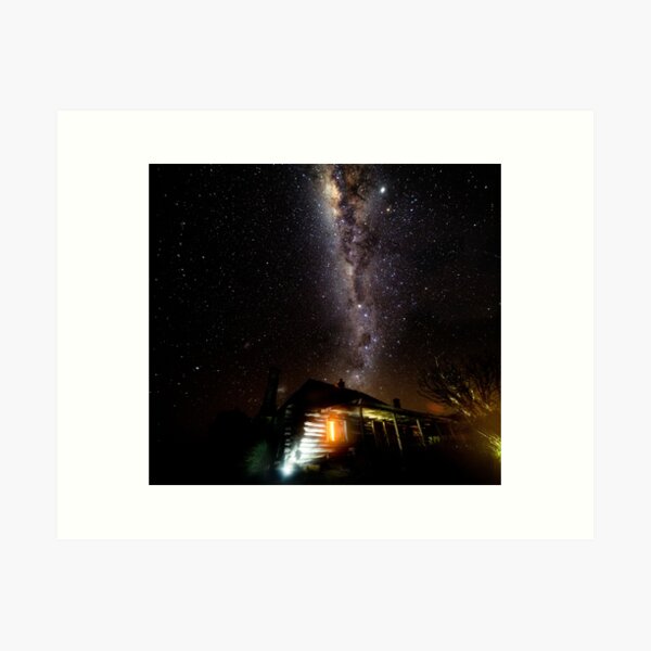 Item preview, Milky Way over a log cabin designed and sold by dags.