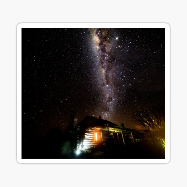 Item preview, Milky Way over a log cabin designed and sold by dags.