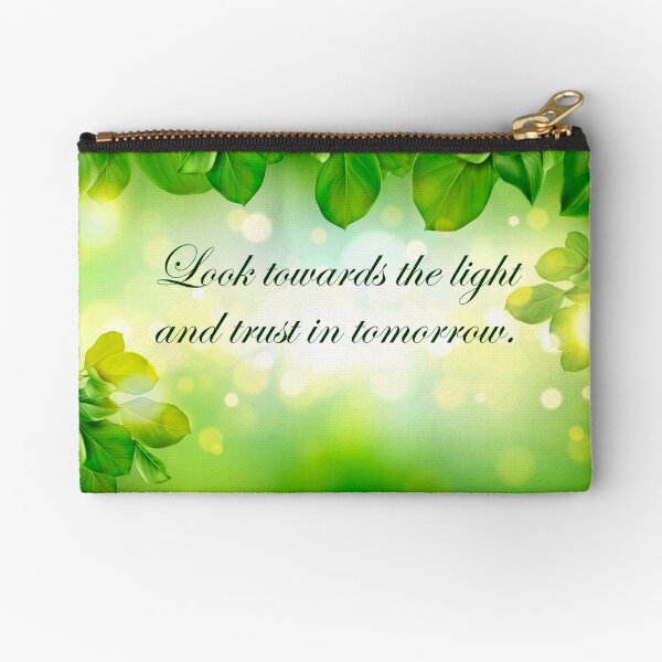 Look Towards The Light Green Version Zipper Pouch