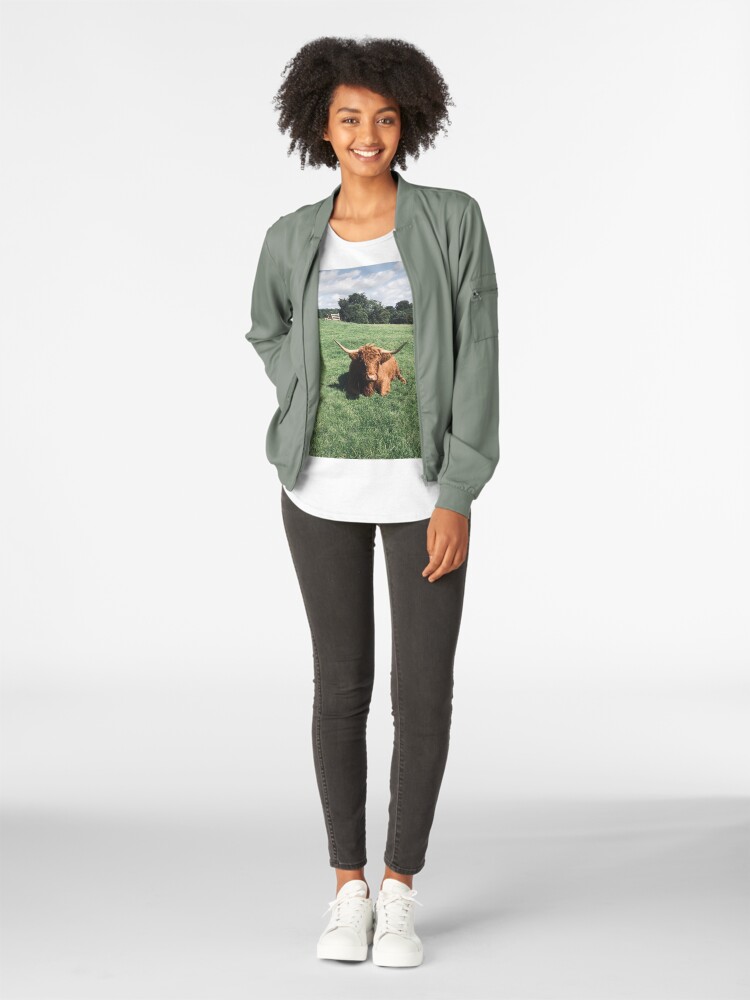 Alternate view of Highland Coo Premium Scoop T-Shirt