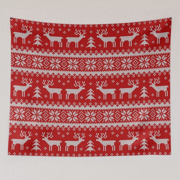 Item preview, scandinavian ornament with deers. designed and sold by Yulia Malinovskaya.