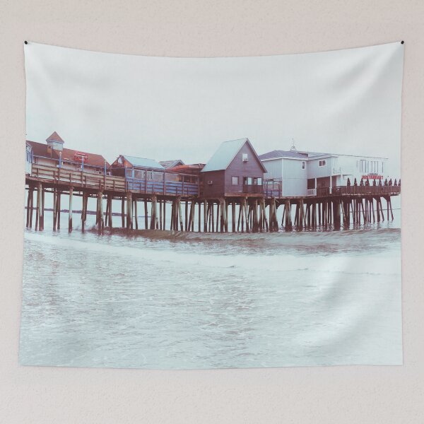 Item preview, Lovely Houses on Old Pier, Old Orchard Beach, Maine designed and sold by Yannik Hay.