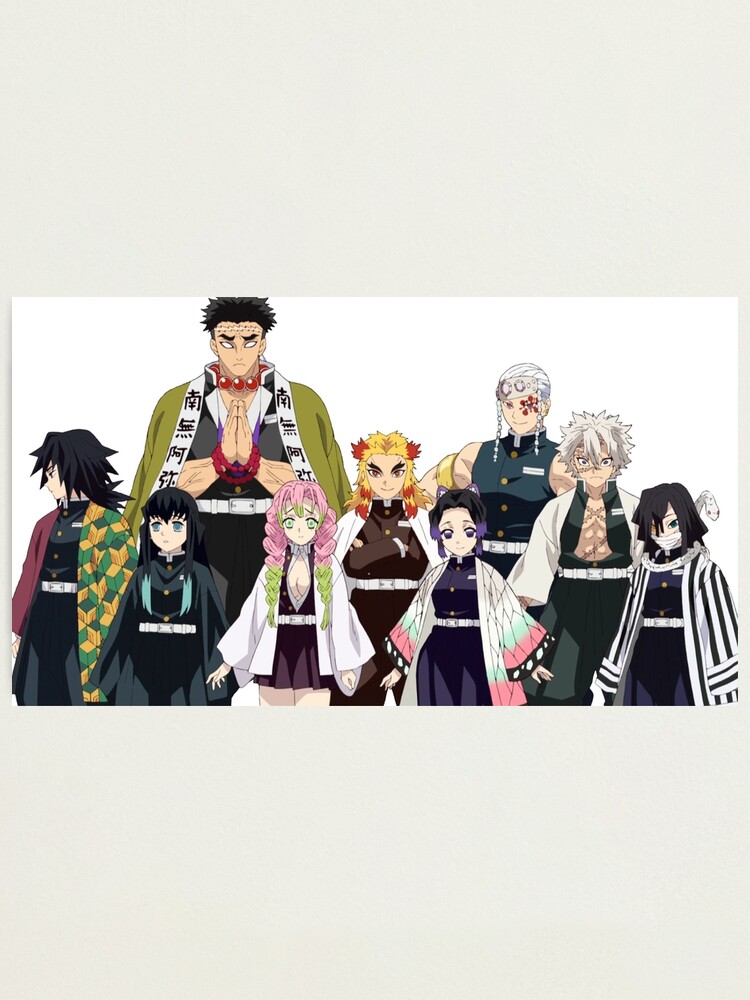 Demon Slayer Kimetsu No Yaiba Pillars Hashira Photographic Print By Wabobabo Redbubble