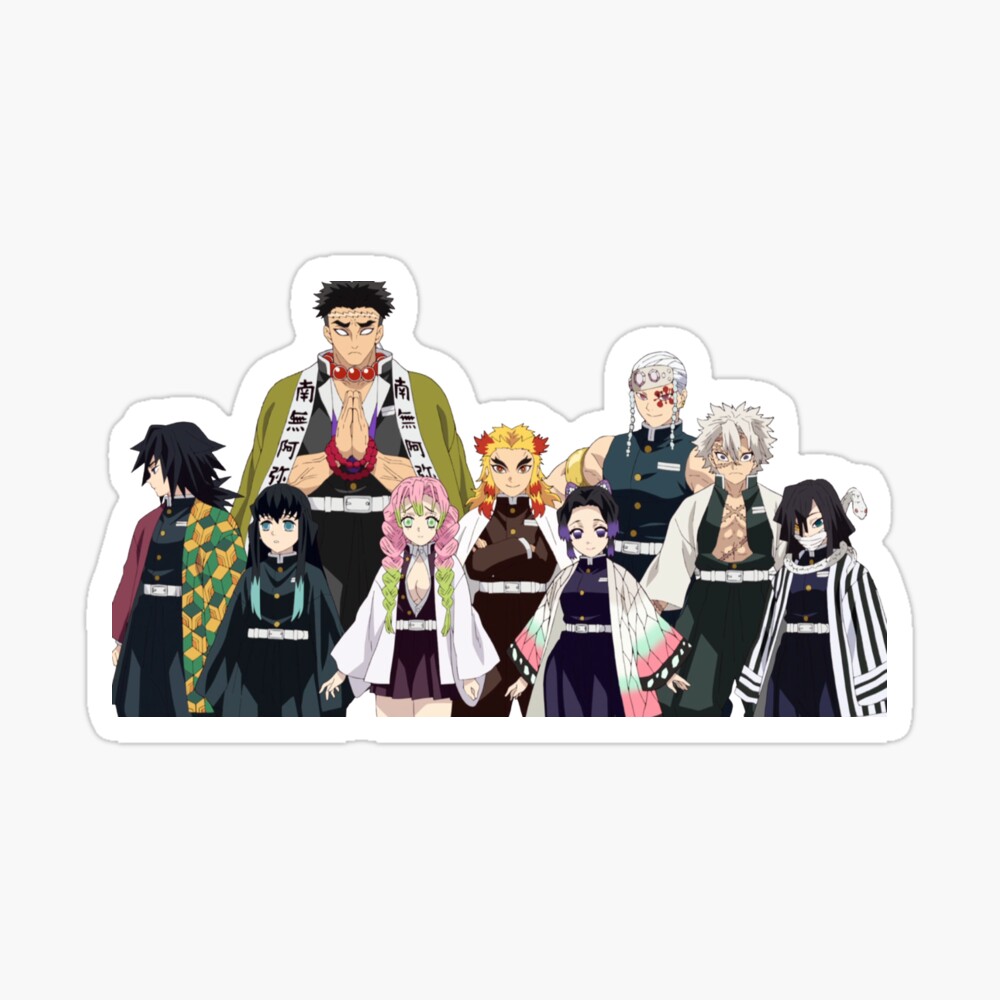 Demon Slayer Kimetsu No Yaiba Pillars Hashira Poster By Wabobabo Redbubble