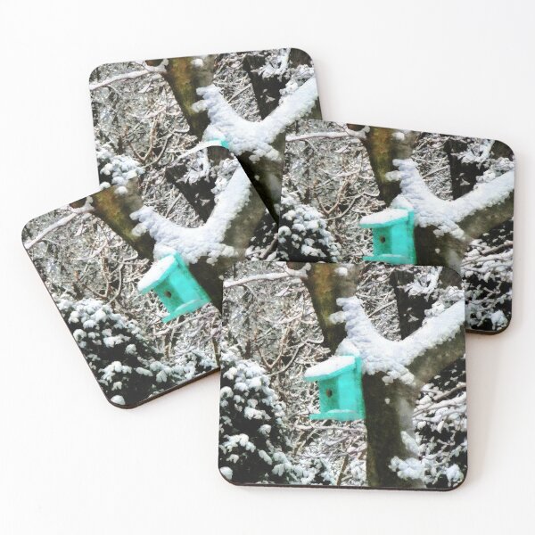 Item preview, Turquoise Birdhouse in Winter designed and sold by Susan Savad.