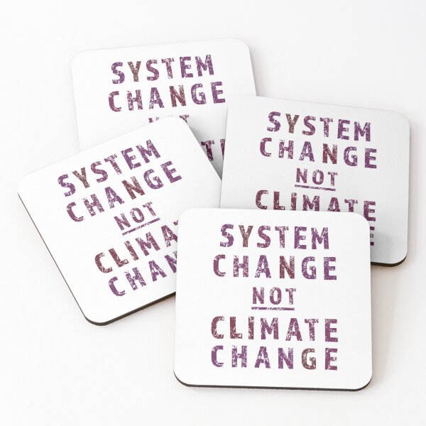Item preview, ! System Change Not Climate Change ! : The Original Dark Purple on White designed and sold by Day Chapman.