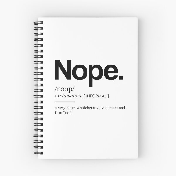 Item preview, Nope Funny Definition II - Funny Dictionary Meaning - Minimal, Modern Typography Print designed and sold by Studio Grafiikka.