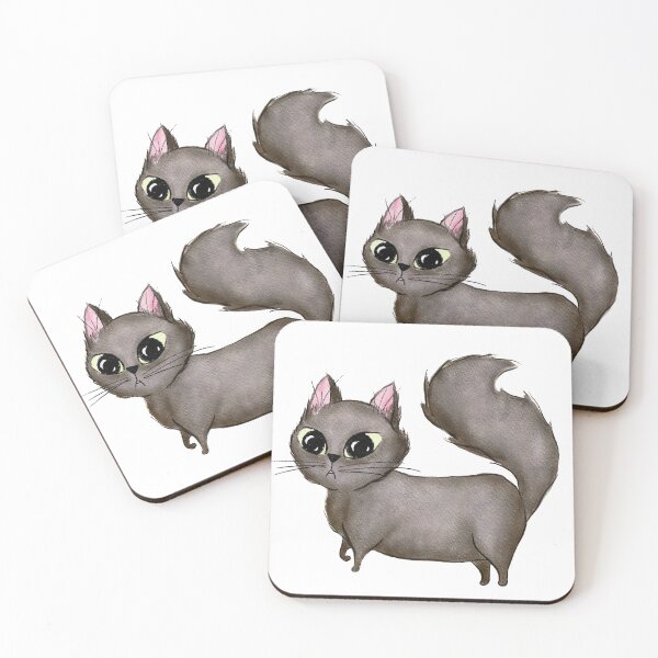 Item preview, russian blue cat illustration designed and sold by Addie Hanson.