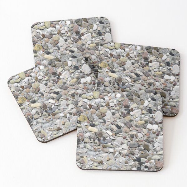 Steine, Stein, Kieselsteine, Gestein, Natur Untersetzer (4er Set)