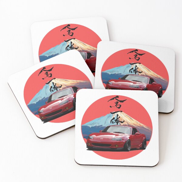 Item preview, Red NB Mazda Miata / MX-5 - Mount Fuji Jinba Ittai Roadster Life  designed and sold by mudfleap.