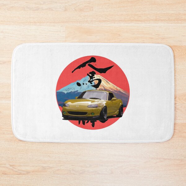 Item preview, Yellow NB Mazda Miata / MX-5 - Mount Fuji Jinba Ittai Roadster Life  designed and sold by mudfleap.