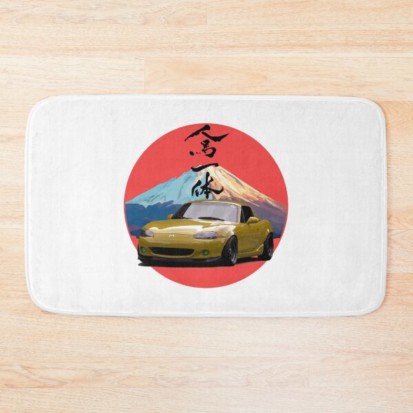 Item preview, Yellow NB Mazda Miata / MX-5 - Mount Fuji Jinba Ittai Roadster Life  designed and sold by mudfleap.