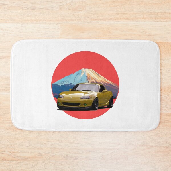 Item preview, Simple Yellow NB Mazda Miata / MX-5 - Mount Fuji Jinba Ittai Roadster Life  designed and sold by mudfleap.