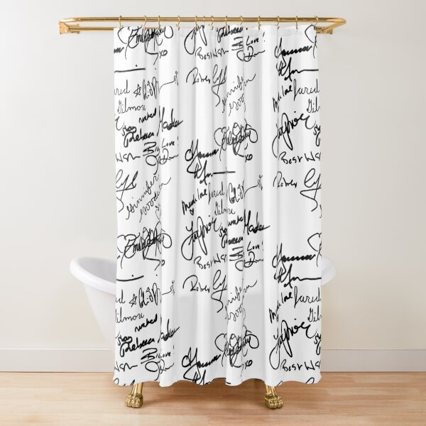 OUAT autograph (black text) Shower Curtain