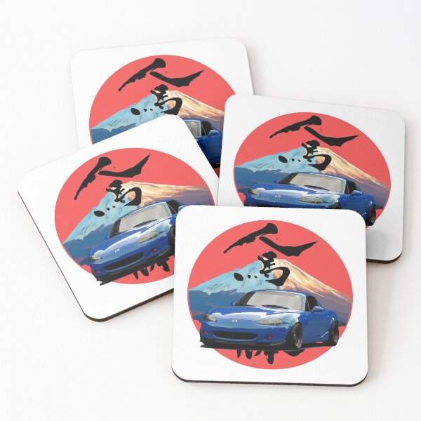 Item preview, Blue NB Mazda Miata / MX-5 - Mount Fuji Jinba Ittai Roadster Life  designed and sold by mudfleap.