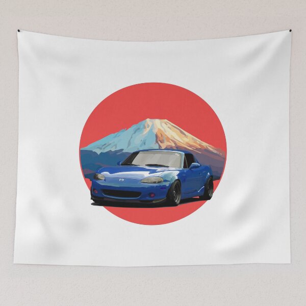 Item preview, Simple Blue NB Mazda Miata / MX-5 - Mount Fuji Jinba Ittai Roadster Life  designed and sold by mudfleap.