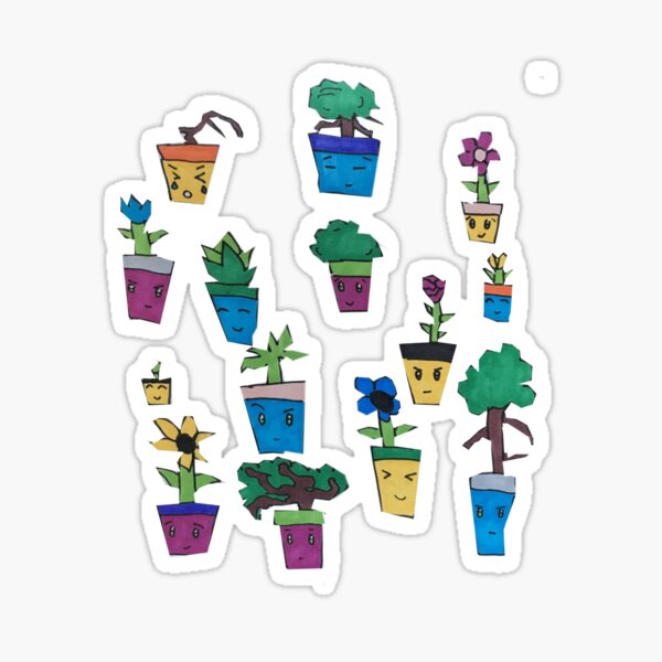 Plant doodles Sticker