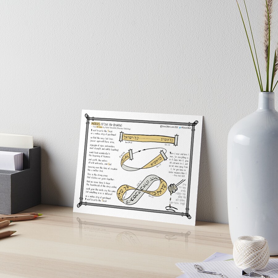 Mobius Torah Art Board Print