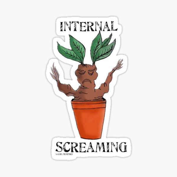 Cute Creatures - Screaming pot plant, Wizarding world Sticker