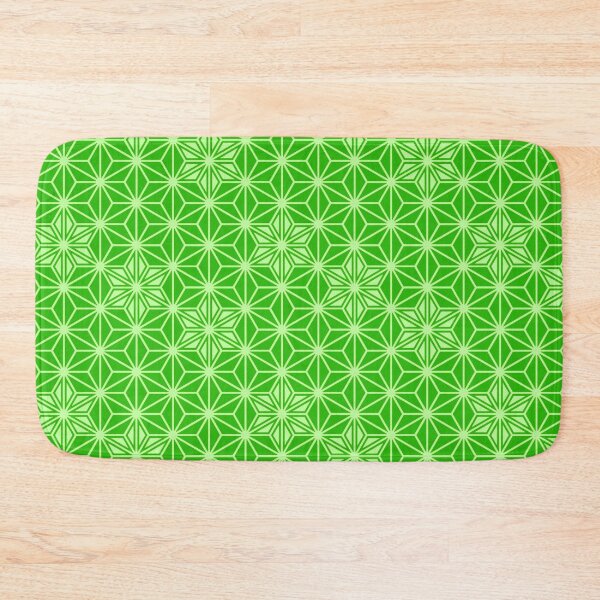 Item preview, Japanese Asanoha pattern - lime green   designed and sold by Marymarice.