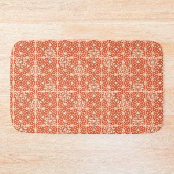 Item preview, Japanese Asanoha pattern - coral orange designed and sold by Marymarice.