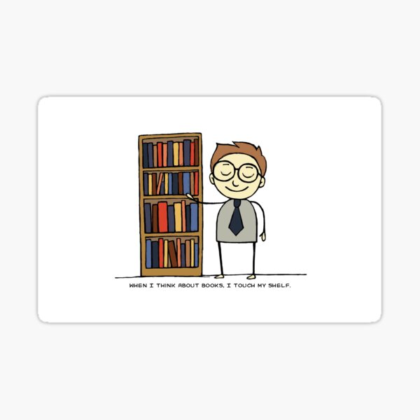 When I Think About Books Sticker