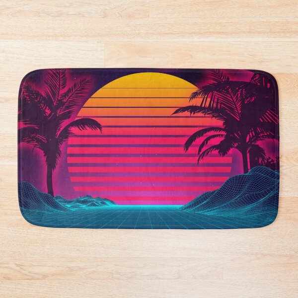Item preview, Retrowave 80's Sunset Palm Tree Landscape designed and sold by Starquake.