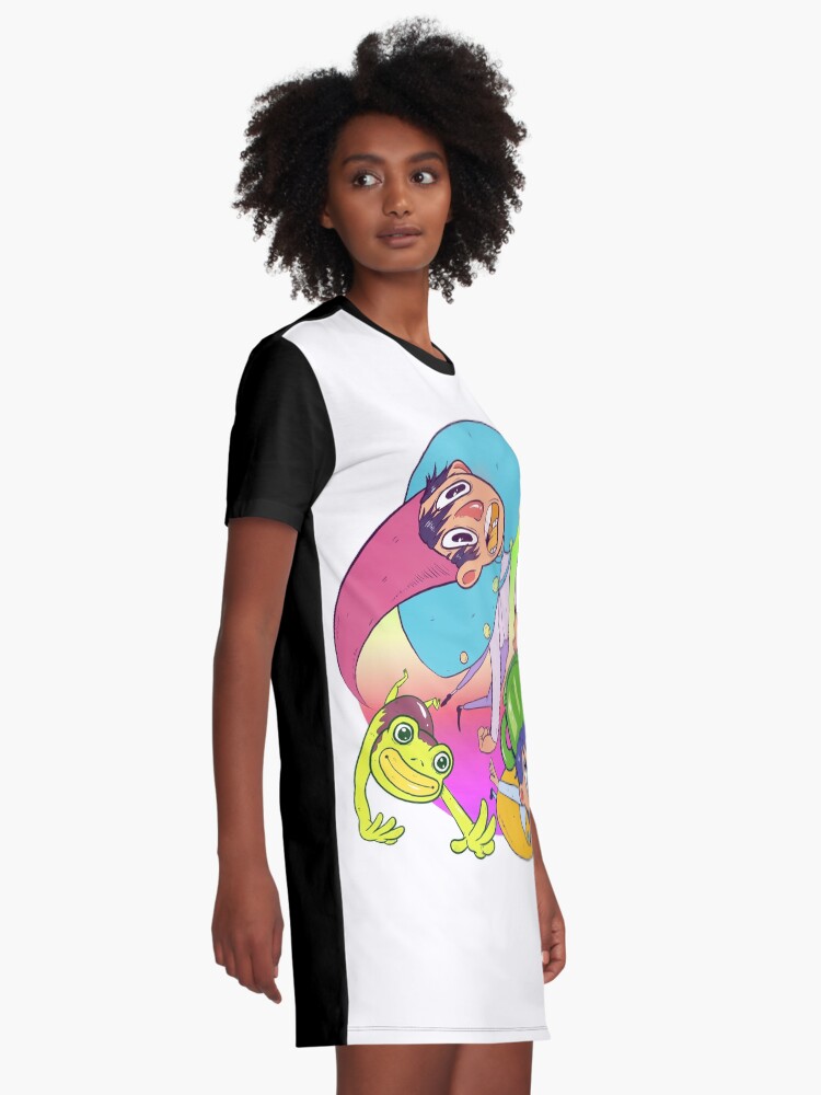 Alternate view of Over the Garden Warp Graphic T-Shirt Dress