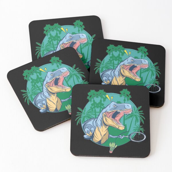 Item preview, T-Rex plays badminton. designed and sold by emphatic.