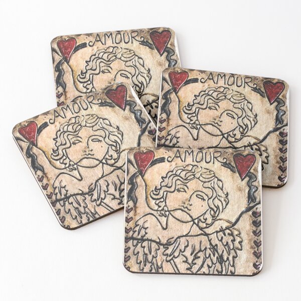 Item preview, Angel Heart Artifact Plaque Design Wearable Art designed and sold by artenvironments.