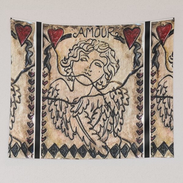 Item preview, Angel Heart Artifact Plaque Design Wearable Art designed and sold by artenvironments.