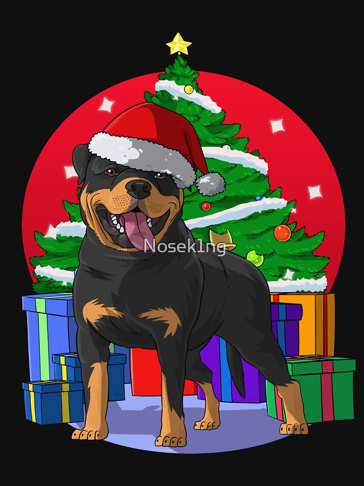 rottweiler christmas t shirt