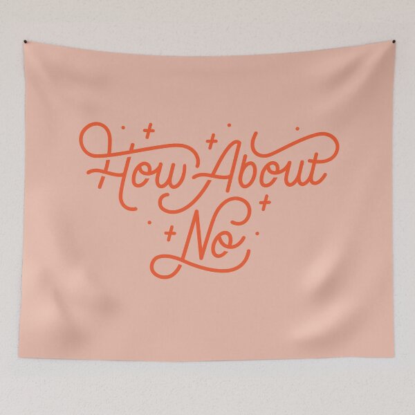 Item preview, How About No - Black and white hand lettered quote designed and sold by esztersletters.