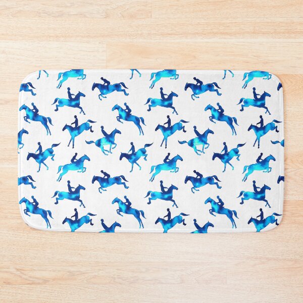 Item preview, Watercolor Showjumping Horses (Blue) designed and sold by illucalliart.
