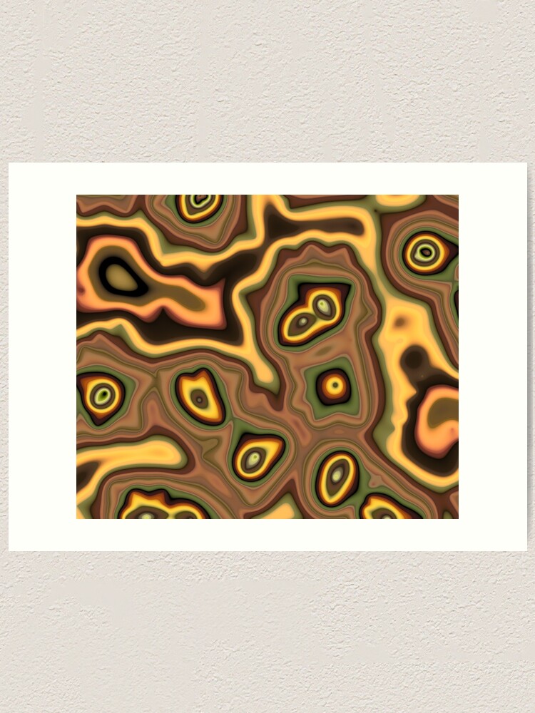 Alternate view of Teal Outlines Art Print