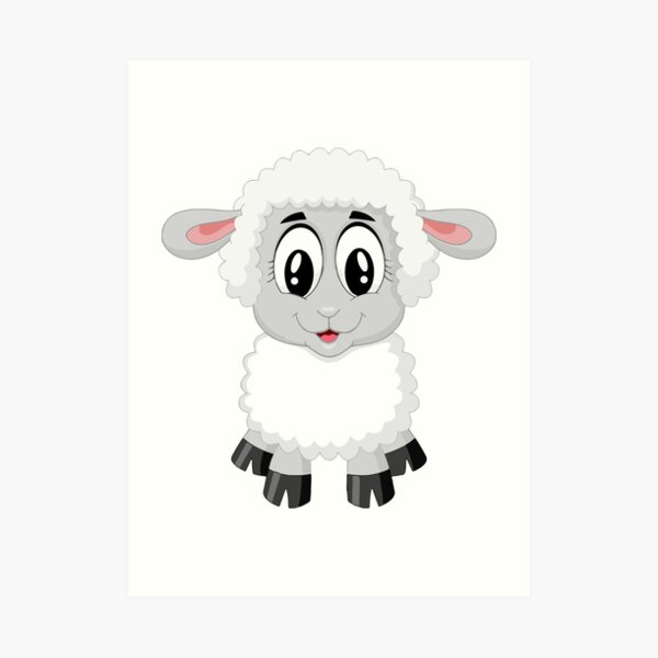 Kunstdrucke Schafe Zeichnen Redbubble